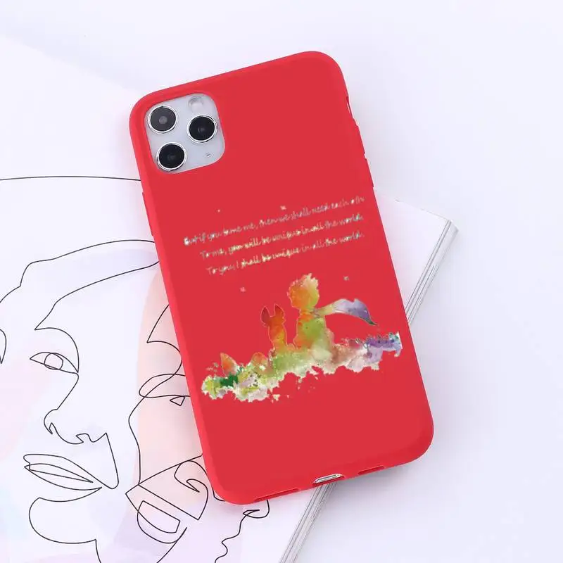 

Little Prince French children's story book Phone Case Candy Color for iPhone 6 7 8 11 12 s mini pro X XS XR MAX Plus