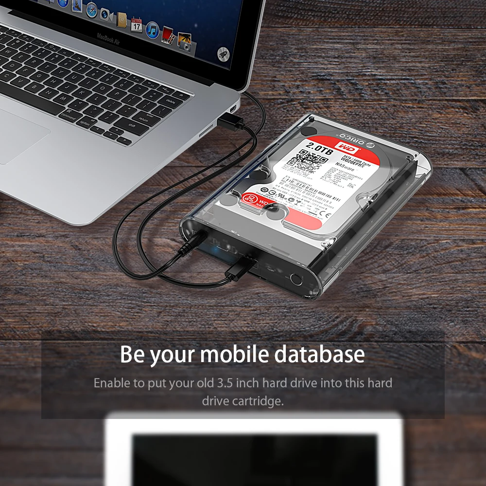 ORICO прозрачный корпус для жесткого диска чехол Коробка 2 5 3 Жесткий диск SSD USB3.0 SATA3.0