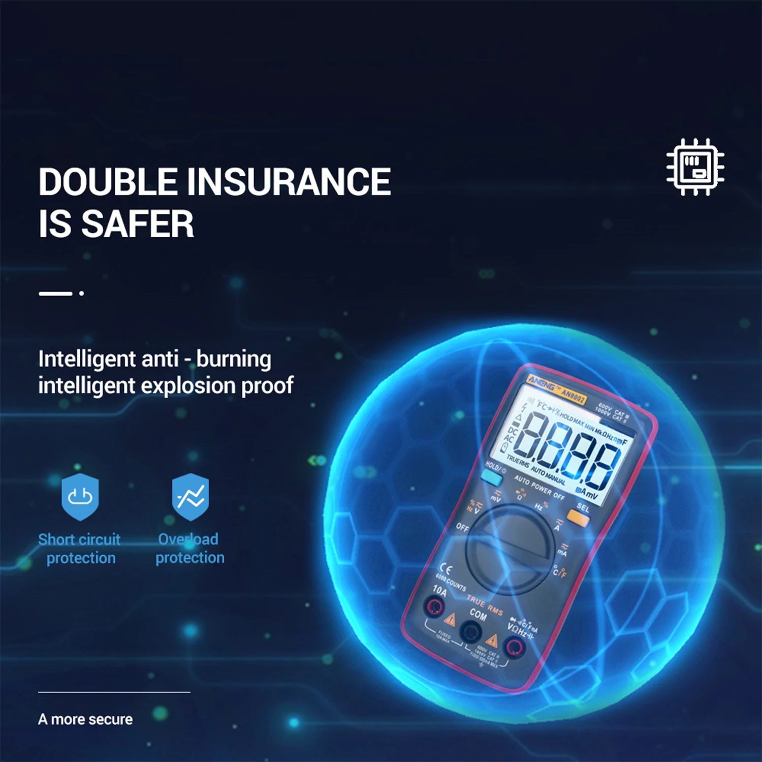 Цифровой мультиметр ANENG AN8002 6000 отсчетов True RMS|Мультиметры| |