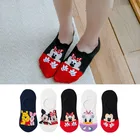 Носки женские в Корейском стиле, 5 парлот, милые смешные короткие носки с мультяшными животными, кошкой, мышкой, хлопковые незаметные носки, Прямая поставка