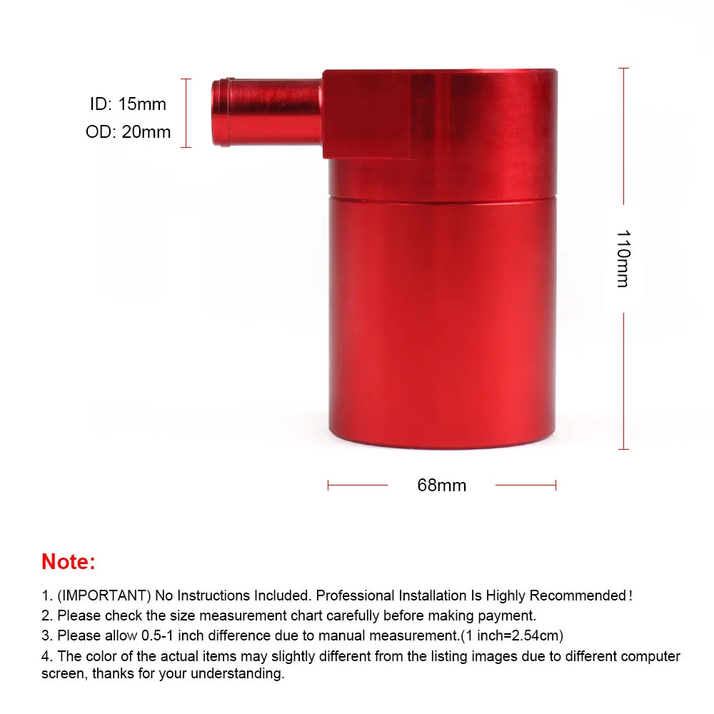 Маслоуловитель БАК резервуар 350 мл CNC высокопроизводительный Черный алюминиевый