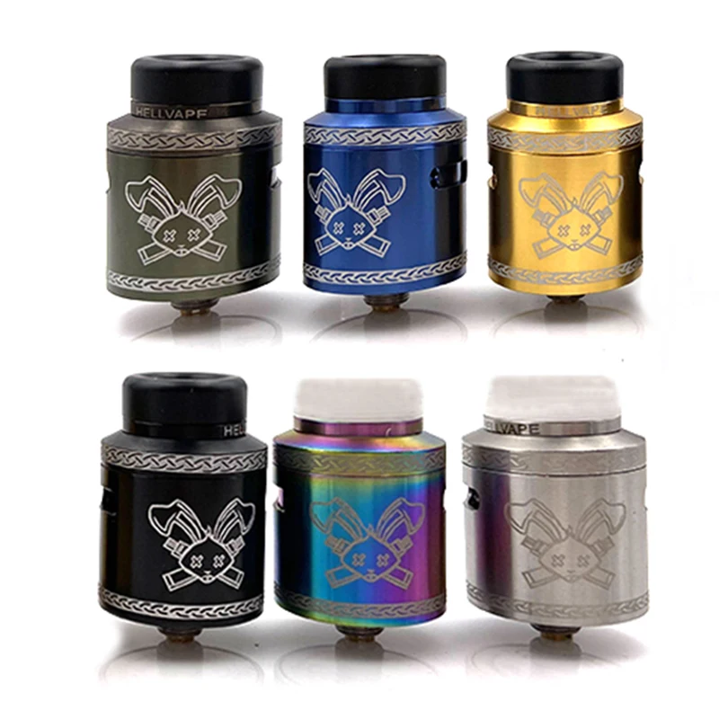 

Drop Dead Rabbit V2 RDA Atomizer Tank 24mm Diameter Conical Top Cap BF Squonk Capable Fit 510 Electronic Cigarette Vape Mods