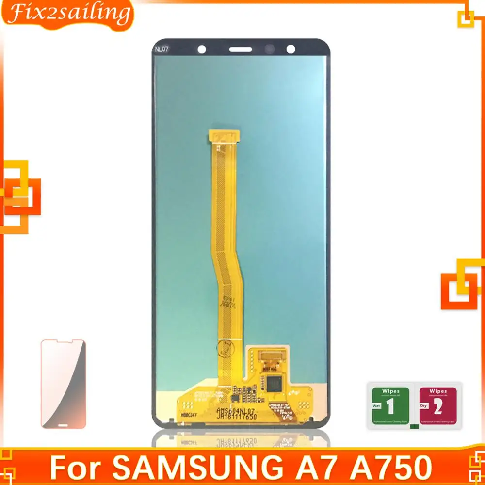 ЖК дисплей для Samsung Galaxy A7 2018 A750 SM A750F A750G A750M с сенсорным экраном и дигитайзером в