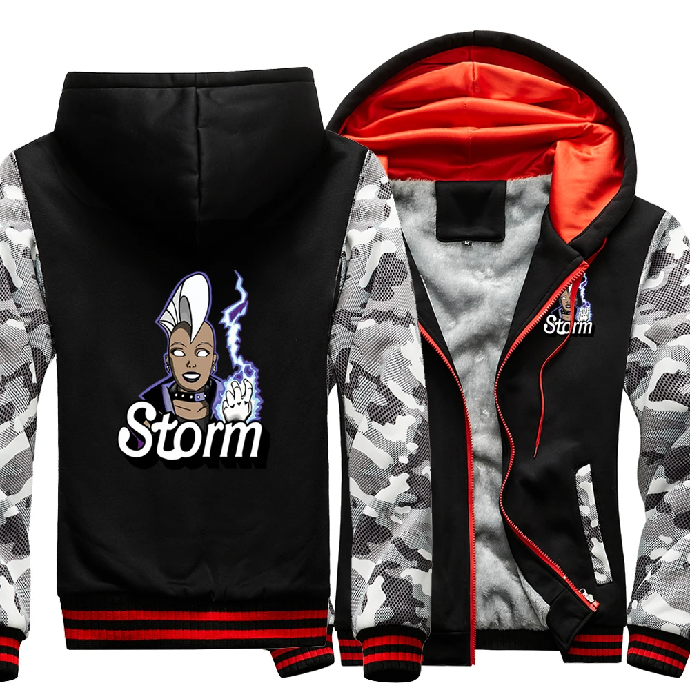 

Storm Letter Printing Men's Streetwear Thicken Camouflage Hoodies Jackets Coat Sweatshirts Winter Hoody Pullovers Warm Tracksuit
