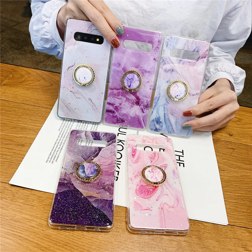 Esinc. блестящий Мраморный чехол для Samsung Galaxy S10 Plus S9 Note 10 8 A10 A20s A50 A70 силиконовый
