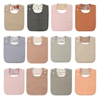 Цветочные винтажные нагрудники для новорожденных мальчиков и девочек, водонепроницаемые Слюнявчики, слюнявчик, ткань с цветочным принтом, бандана для девочек