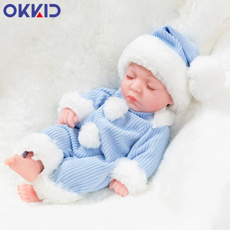OKKID 25 см полностью силиконовая кукла для новорожденных реалистичные детские