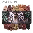 Палитра теней Langmanni для век тигровые, натуральные матовые тени для век, животные, дымчатые, 14 цветов, макияж глаз