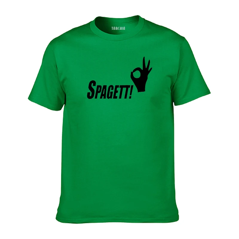 

TARCHIA Funny T Shirt Men Harajuku SPAGETTI T-Shirt Short Sleeve Summer Clothing Casual Tops Men Tee Shirts Homme