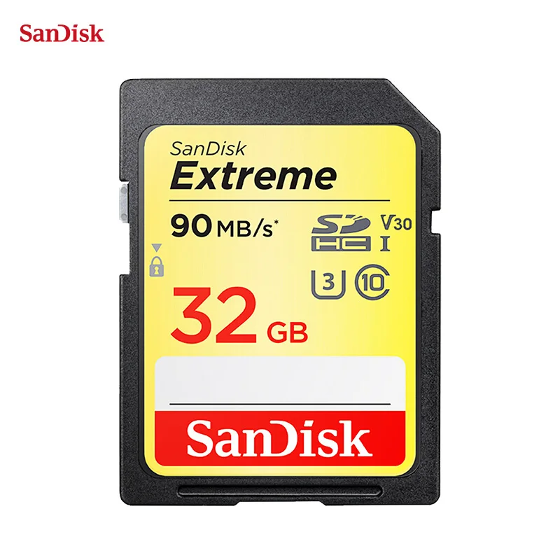 100% Original SanDisk Extreme PLUS SD Card 150MB/s 128GB 64GB 32GB cate sd for Cameras SDHC SDXC U3 Memory Cards Class 10