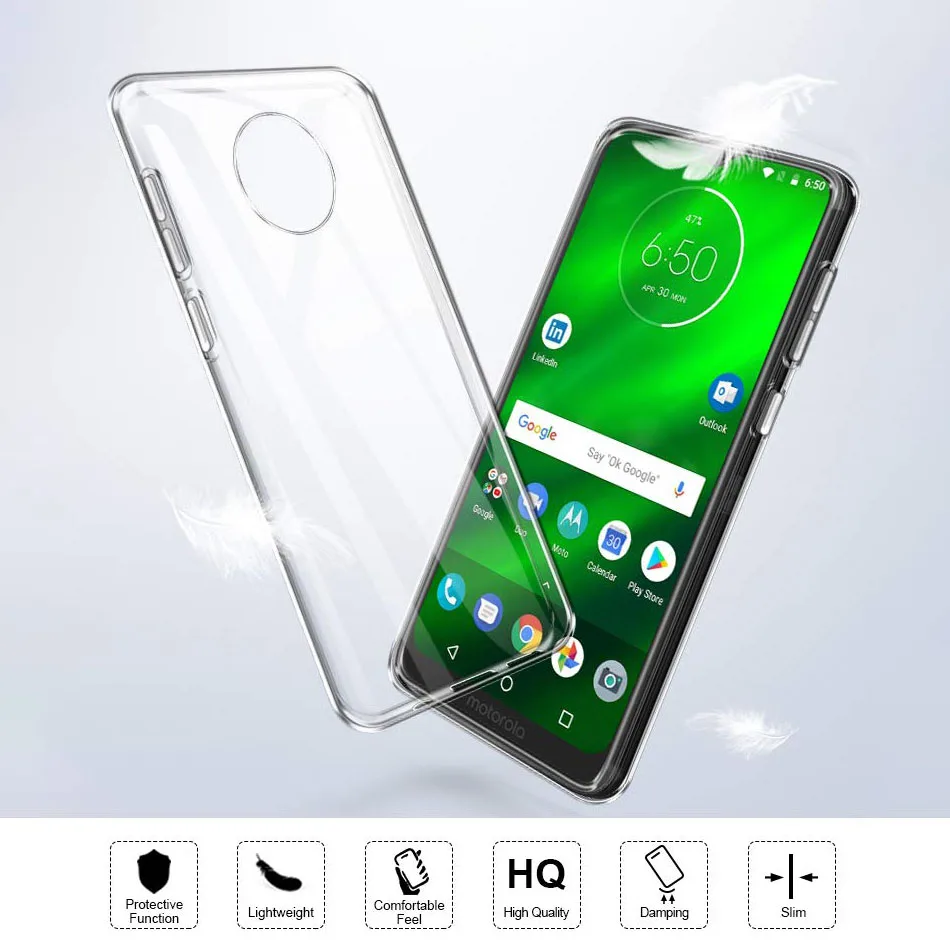 Прозрачный мягкий чехол из ТПУ для Motorola Moto G7 Plus Play Power USA европейская версия задняя