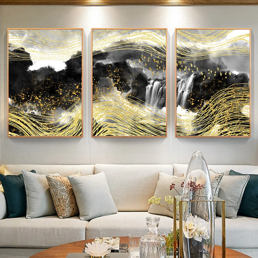 Пейзаж художественная живопись на холсте Современный домашний декор постеры и