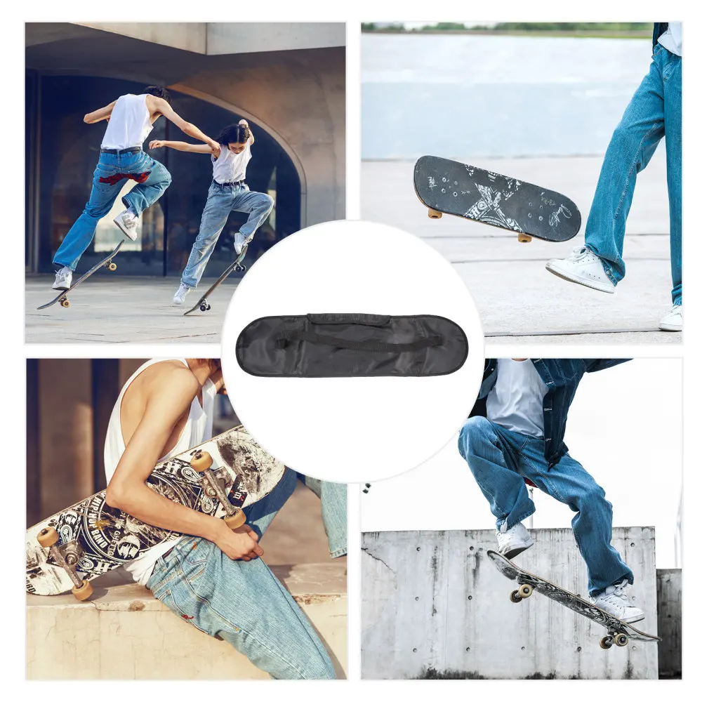 

Longboard Backpack Multifunctional Skateboard Carry Bag Handy Backpack (Black)