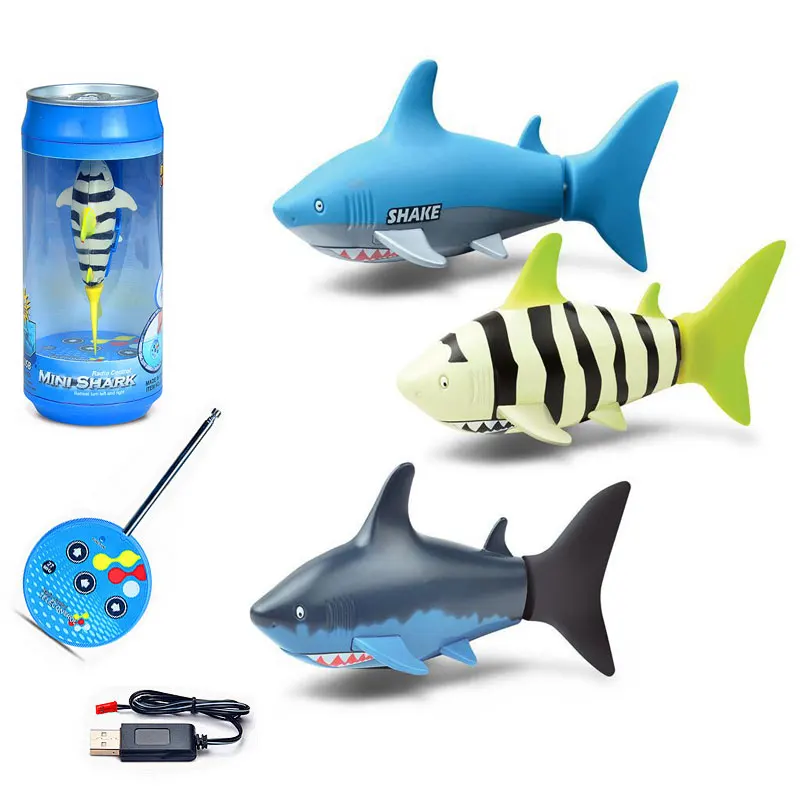 

RC Simulation Shark Toys Electronic Fish Remote Control Shark Robot Mini Cute Fish Funny Swimming Pool Prank Toy For Kids Gifts