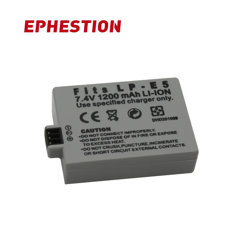 EPHESTION LP-E5 LPE5 LP E5 литий-ионный аккумулятор для камеры высокой емкости 7,4 В для Canon Eos 450D 500D 1000D Kiss X3 Kiss F Rebel Xsi