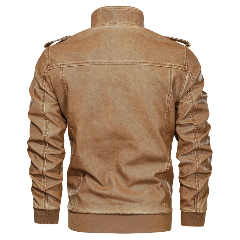 L-6XL, новинка, зимняя мужская кожаная куртка, Ретро стиль, мотоциклетная куртка из искусственной кожи, модное пальто из искусственной кожи PU размера плюс, мужская куртка-бомбер s