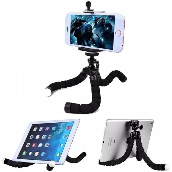 

Suitable for iPhone 11 Huawei Samsung Xiaomi Portable Mobile Phone Tripod Elastic Sponge Octopus Tripod Mobile Phone Holder