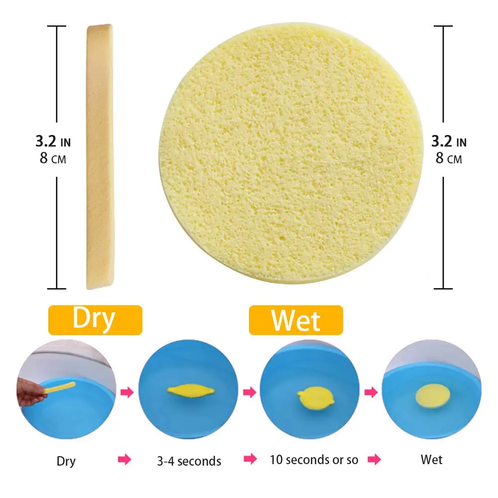 

Face Cleansing Compressed Sponge Beauty Soft Deep Exfoliator Cleanser Tool Skin Care Makeup Pad For Women Wholesale