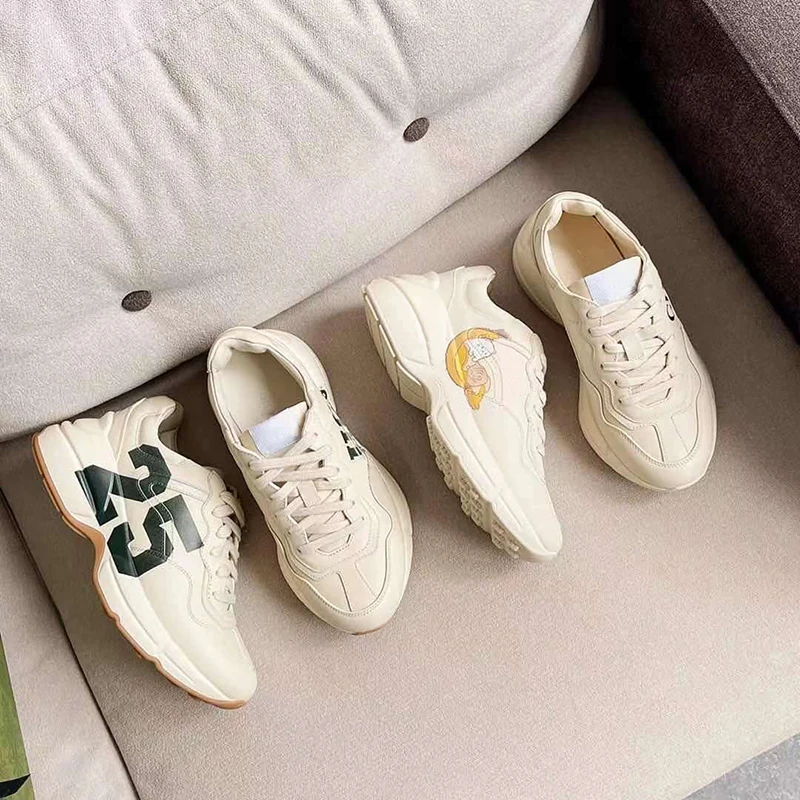 

Summer Casual Sneakers Women Designer Brand Platform Shoes Top Quality Leather Sneaker 2021 New 35-44 Eur Luxury Women's Shoes