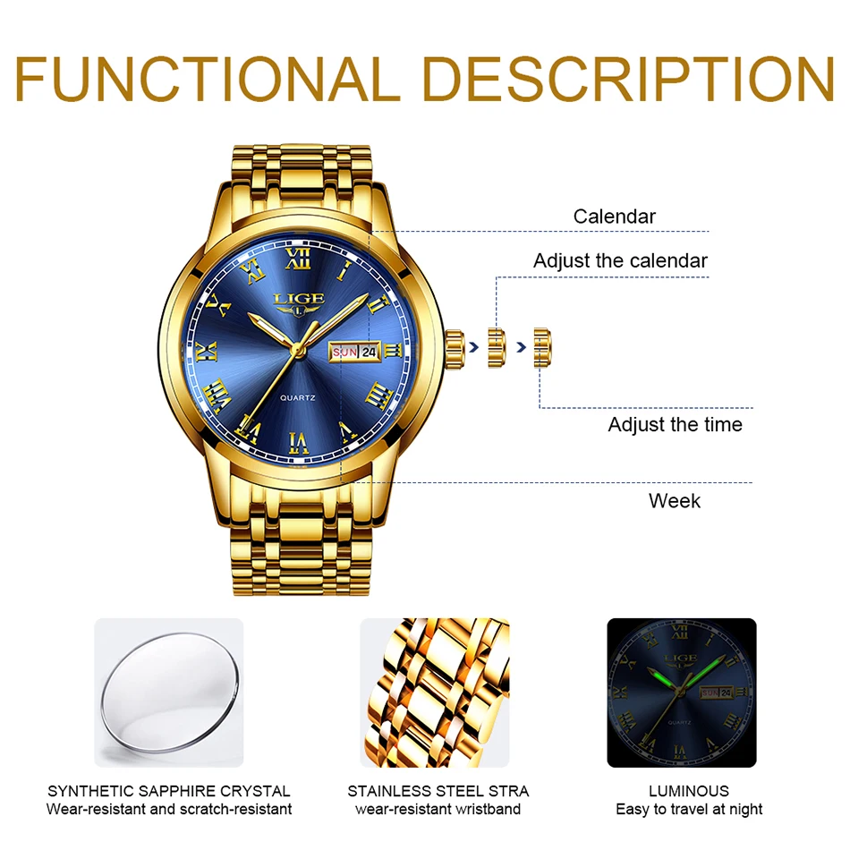 2020 новые мужские часы Модные Бизнес золотые для мужчин Топ бренд Роскошные