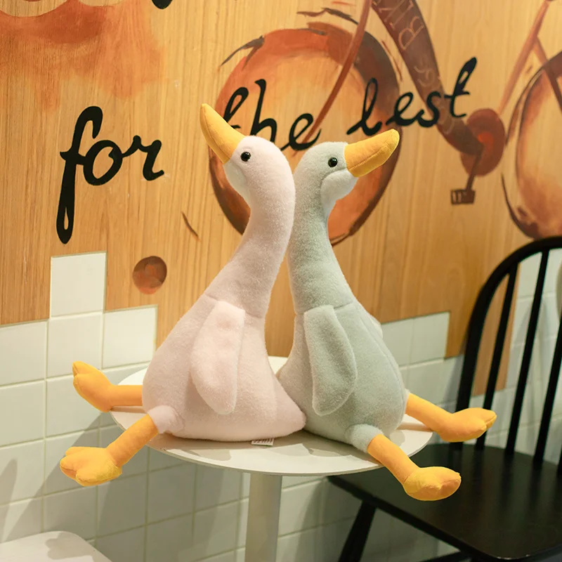 32-100cm Big Plush White Duck Toy Giant SIze Pink Sky Long Neck Goose Lifelike Animal Doll toys for Kids Birthday Gift |