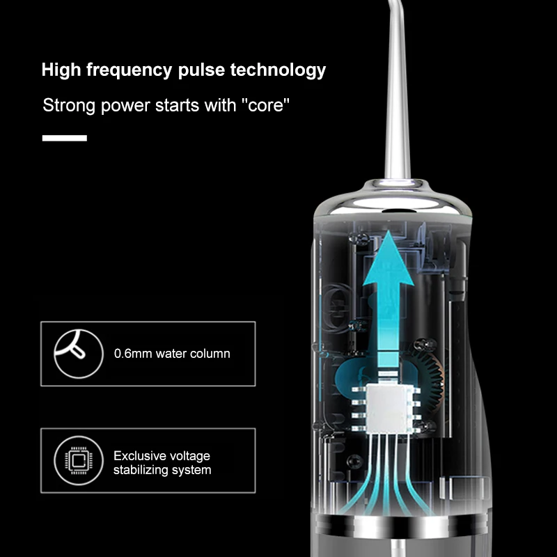 Ирригатор полости рта портативный с 4 насадками 200 мл | Бытовая техника