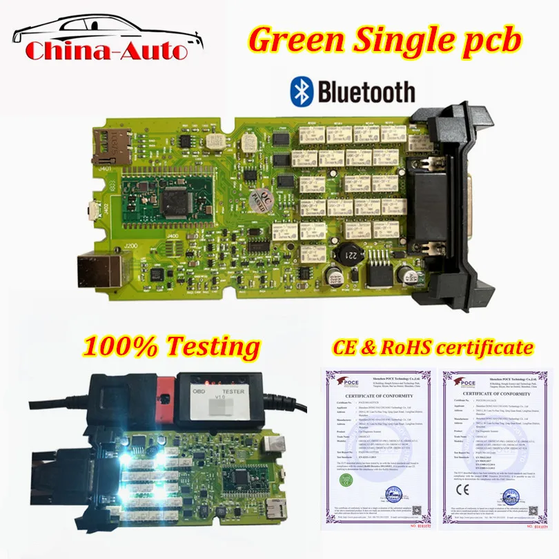 OBDIICAT одна зеленая печатная плата с bluetooth 2016 0/2015R3 Keygen новый VCI для автомобилей и