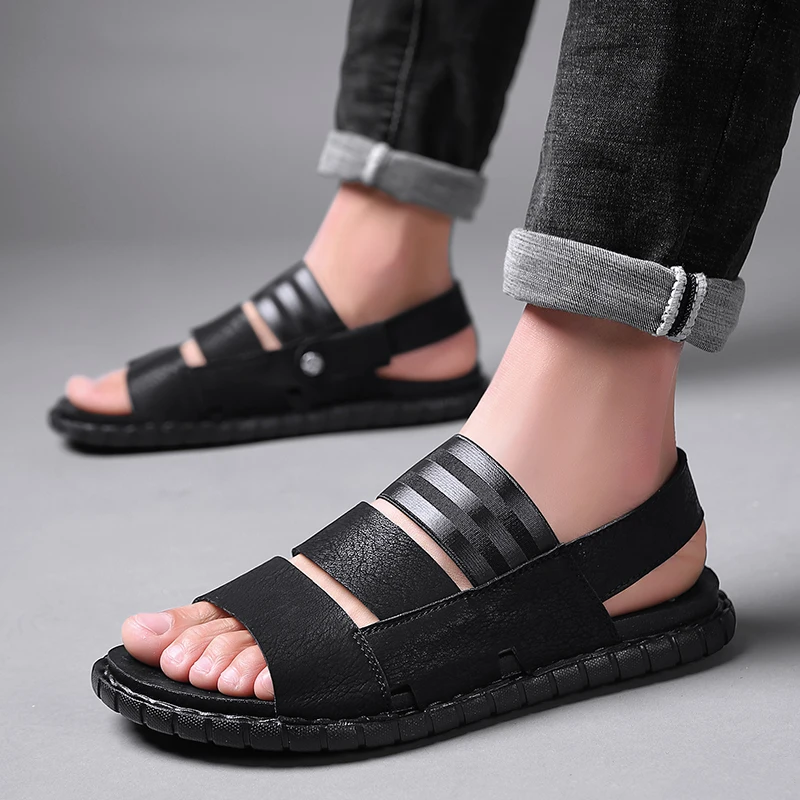 

Men Sandal Shoes Mens Sandals Beach Handmade Summer Sandalias De Hombre Leather Men Gladiator Sandles Rubber 39 S Big Comfort