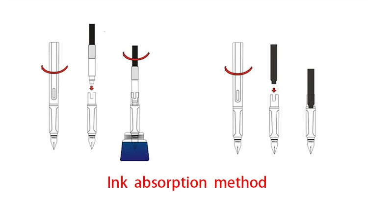 Change Capsule Fountain Pen Colored Ink Color 0.5mm For Smooth Writing Office Stationery And School Supplies 1PCS/Set |