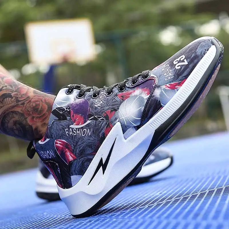 Парные Модные баскетбольные кроссовки для мужчин и мальчиков трендовая