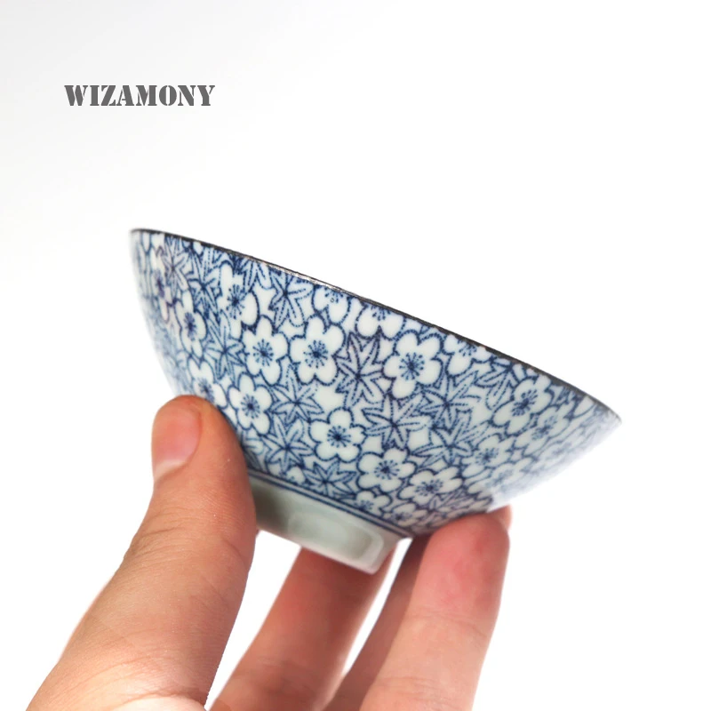 1 pcs WIZAMONY 50ML Hand Painted Teacup Tea Set Blue and White Chinese Celadon Porcelain High Quality Free Shipping | Дом и сад