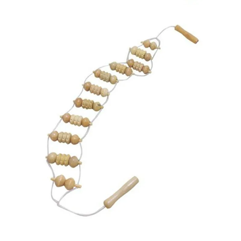 

Body Back Massage Rollor Dorsum Wheel Wooden Massager Wooden Pulling Relax Muscle Stimulator Massage Health Care Tools