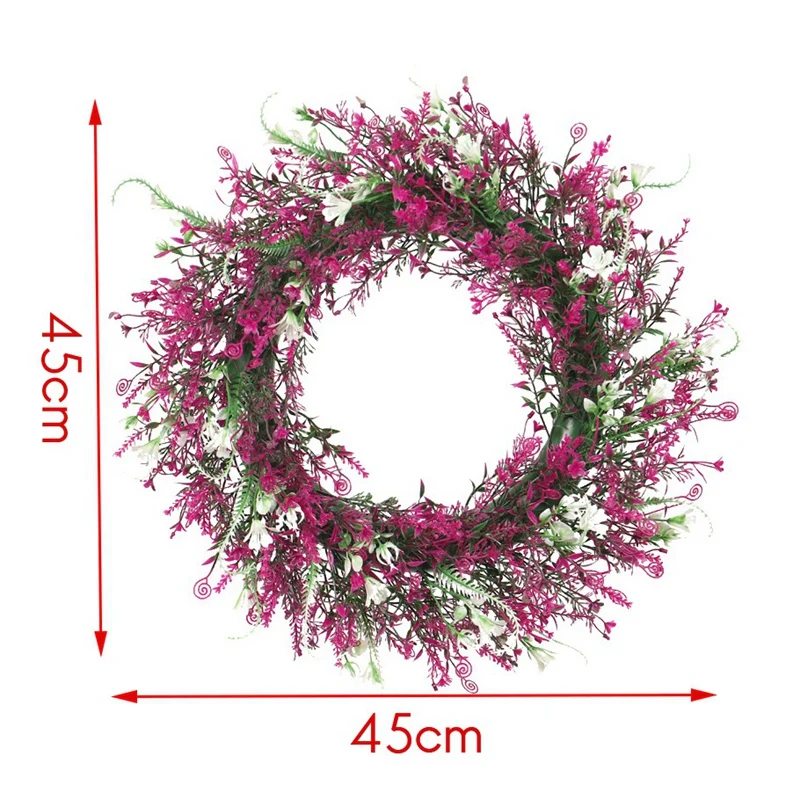 

Artificial Phoenix Tail Leaf Wreath Door Garland for Front Door Wedding Wall Home Decor Phoenix Leaf Wreath