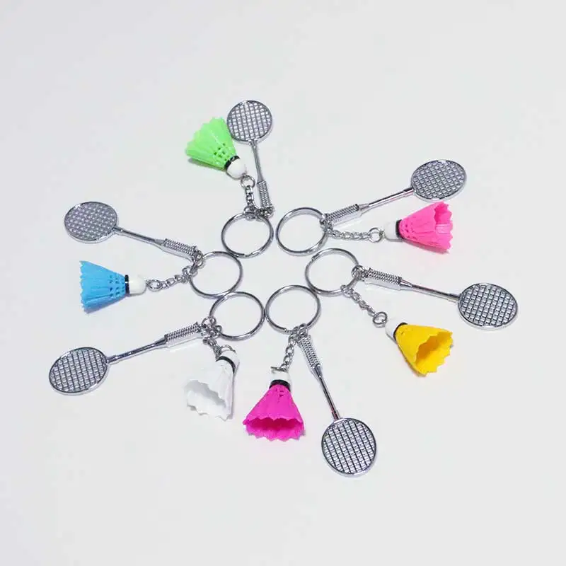 Горячая продажа DIY ручной работы брелок мини ракетка для игры в бадминтон