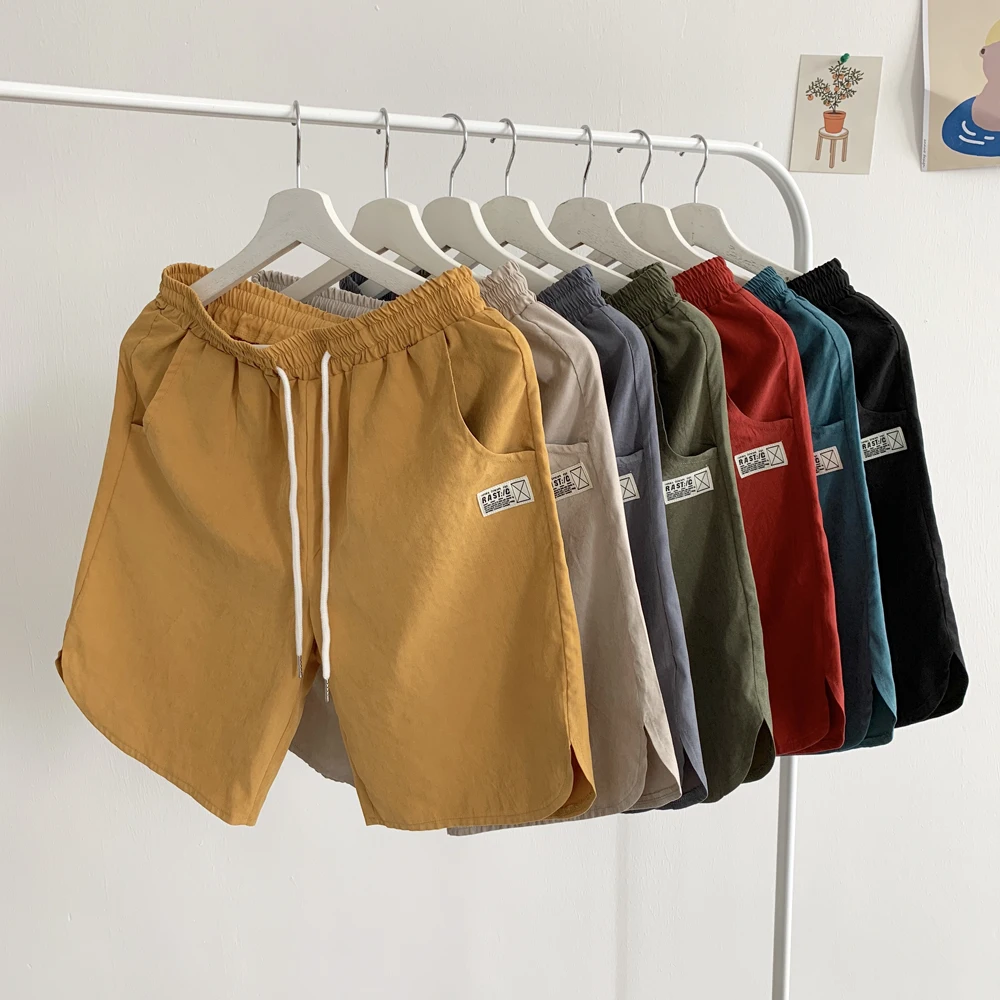 

2021 men's summer new leisure sports cotton shorts five-point pants beach