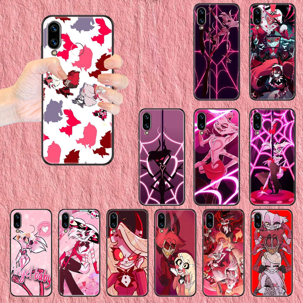 

Cute Hazbin Cartoon Hotel Phone case For Huawei Honor 6 7 8 9 10 10i 20 A C X Lite Pro Play black pretty hoesjes art coque tpu