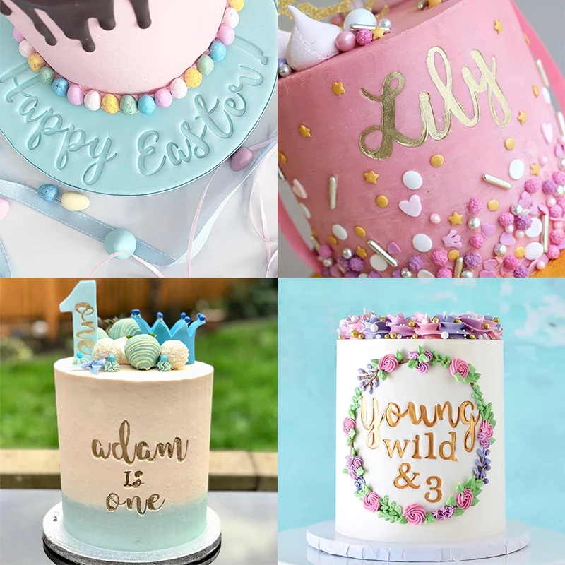 

New Cake Tool Acrylic Capital/Alphabet/Number Embossed Cutter Mold Letter Cake/Cookie Cutter Stamp Fondant Cake Decorating Tools