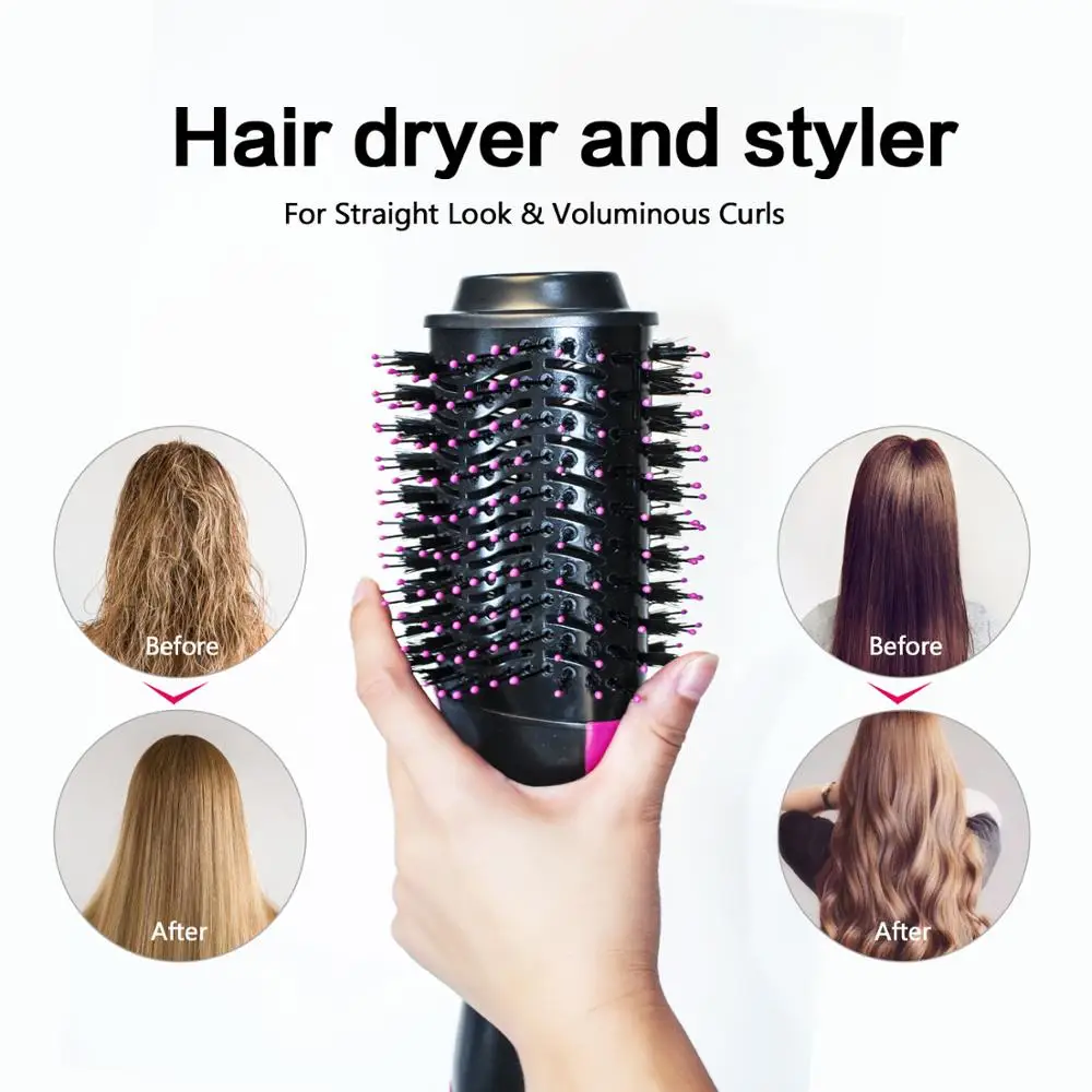 

One Step Hair Dryer&Volumizer Brush For Straight Hair / Curls Multibrush Tangle Hairbrush Detangling Styling Multi Brush Blower