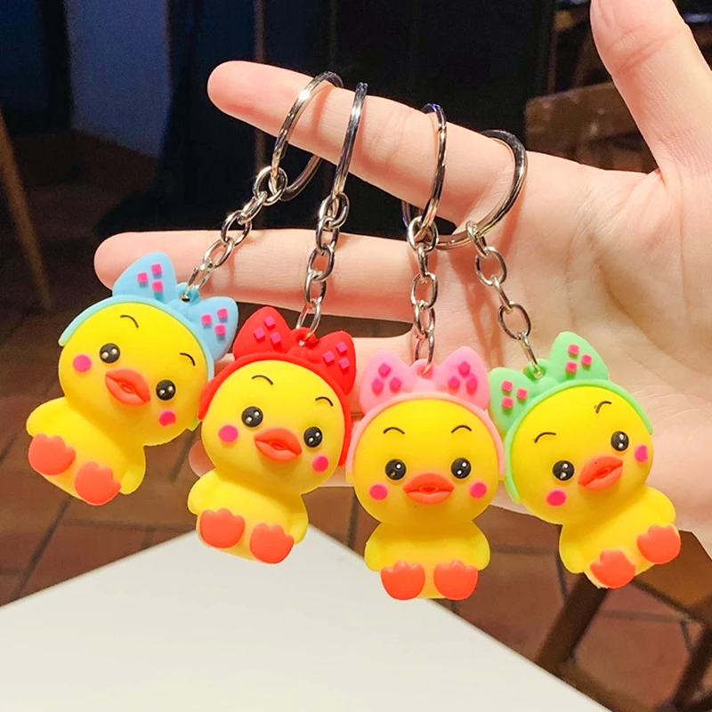 

1 шт. креативный Забавный брелок утка мультяшный милый мини-бант с большими бретельками искусственная подвеска ювелирные изделия аксессуар...