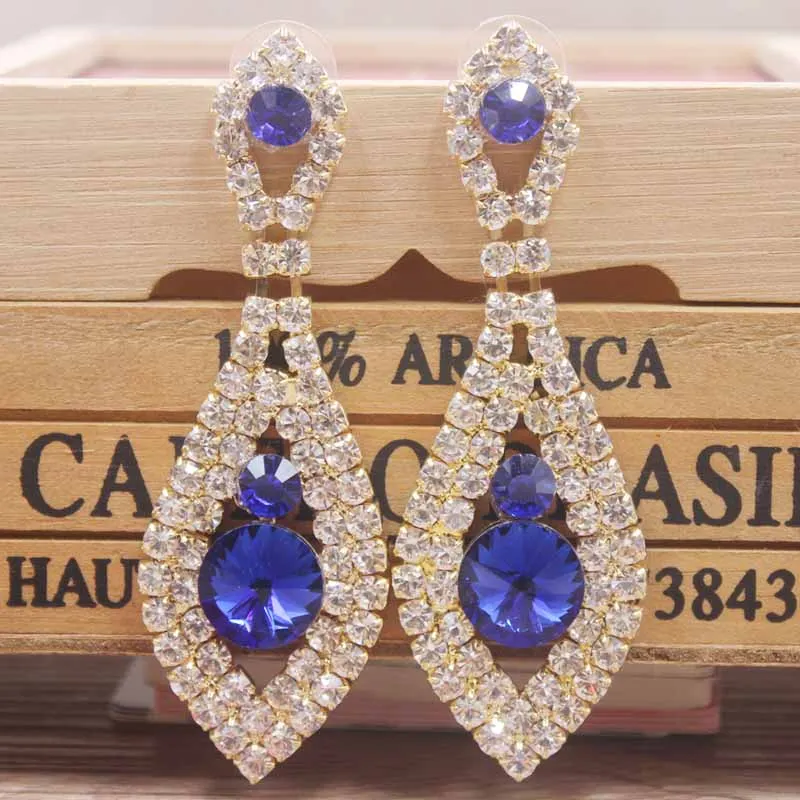 Горячая Распродажа элегантный прозрачный кристалл серьги серебряные с дизайном