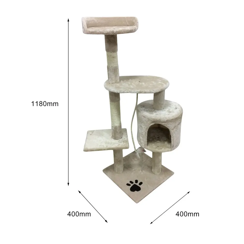 

(From ES) Luxury Cat Toys Hanging Ball Wood Climbing Frame Cat Tree Kitten House Pet Home Furniture Scratchers Jumping Tree