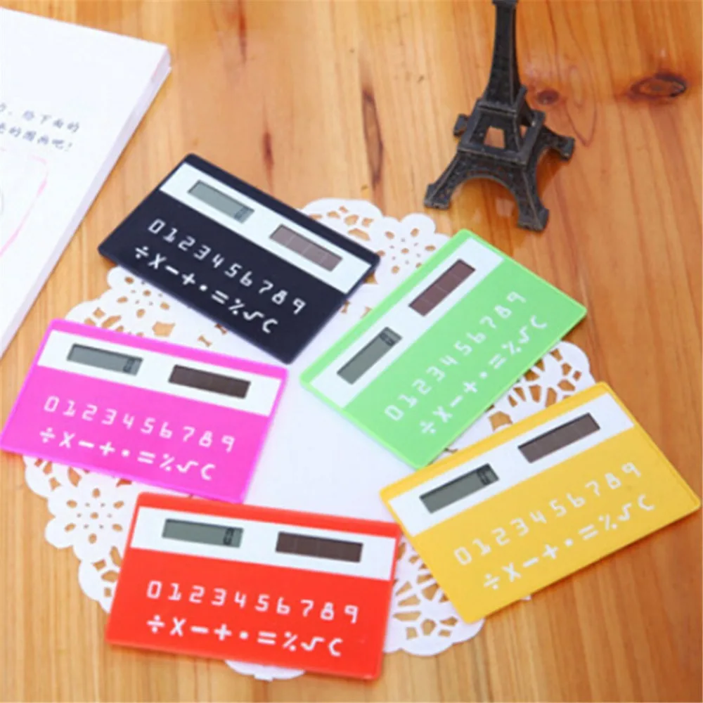 Портативный Калькулятор Мини Ручной ультра-тонкий канцелярская карточка