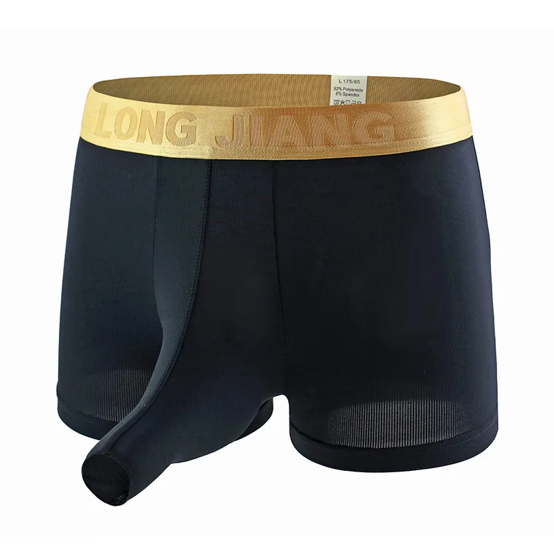 

Sexy Men Underwear Boxer Shorts Cool Breathable Ice Silk Panties Man Mid-rise Capsule Pouch Underpants Cueca calzoncillos S-XL