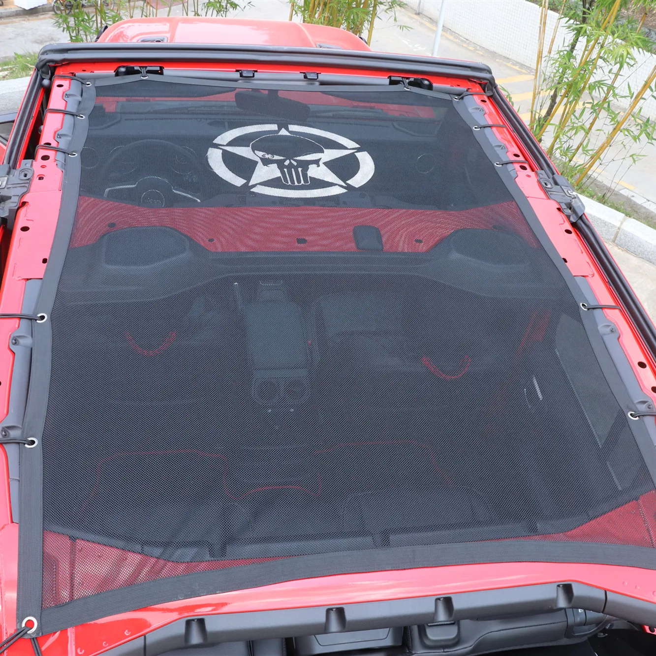 Солнцезащитная сетка с верхним покрытием для защиты от УФ-лучей на крышу Jeep Wrangler