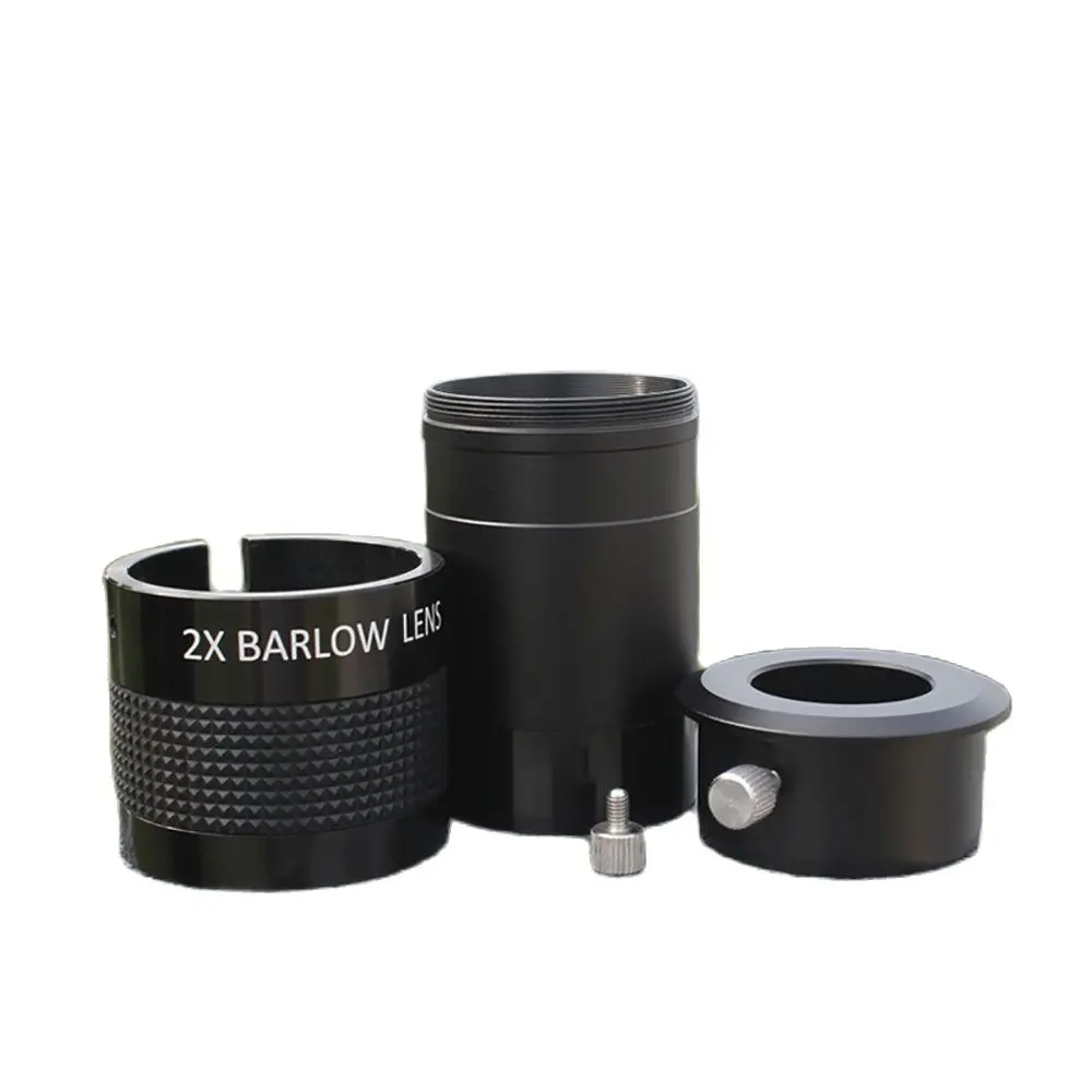 Astronomical Telescope Accessories Barlow Mirror 2 Inch 2X Multiplier with 1.25 Inch Adapter (Universal Dual Interface)