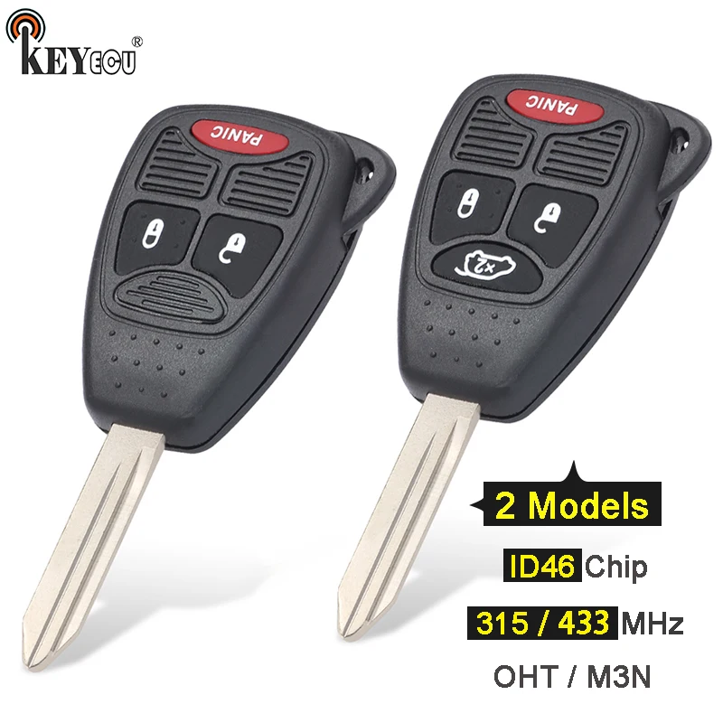 KEYECU 315 МГц/433 МГц ID46 чип OHT692427AA M3N5WY72XX 3 4 кнопки дистанционный ключ или Chrysler 200 седан