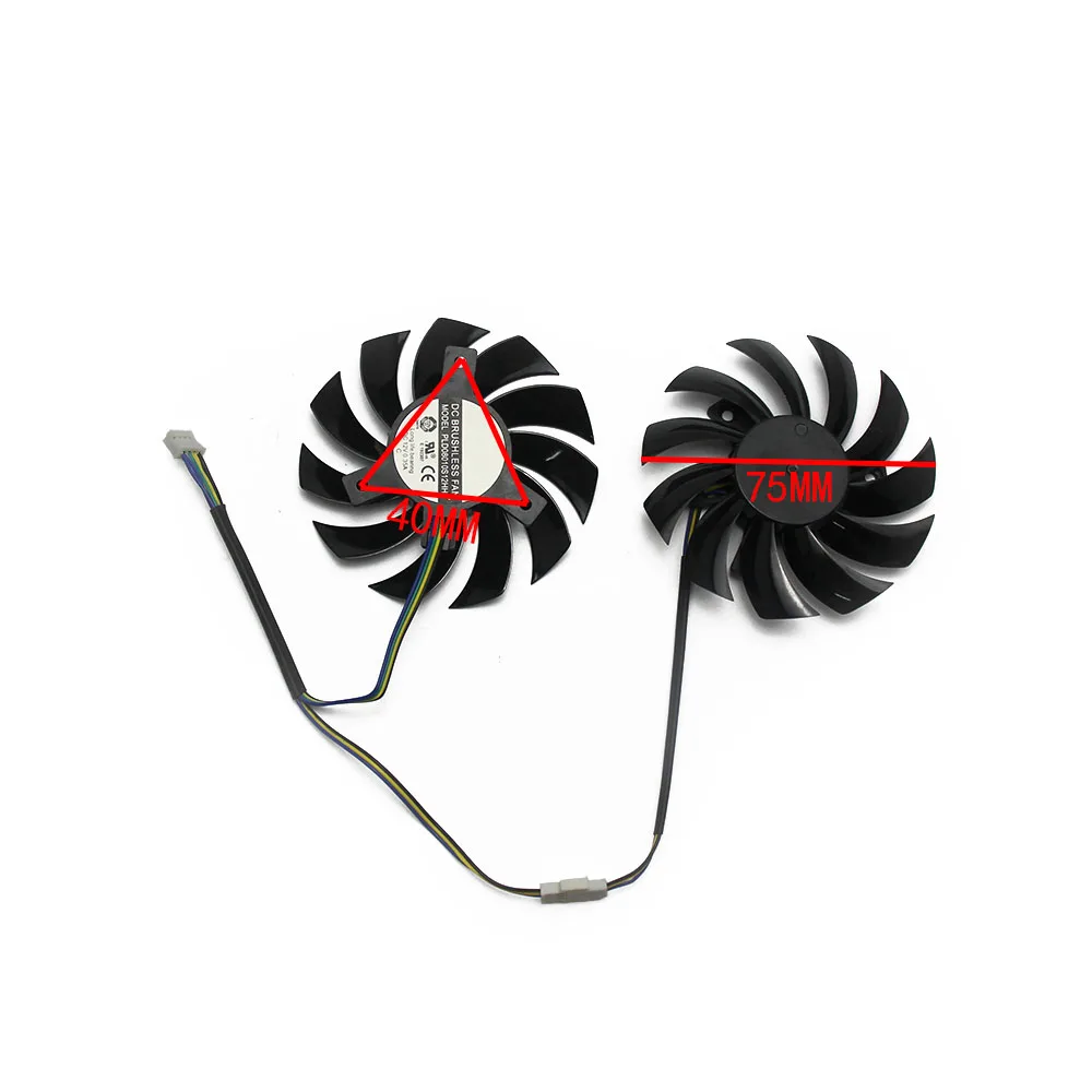 Cpu Cooling Fan For MSI R6850 R6870 R6790 460GTX 560GTX 570GTX 580GTX Brushless Cooler Radiators PLD08010S12HH | Компьютеры и офис