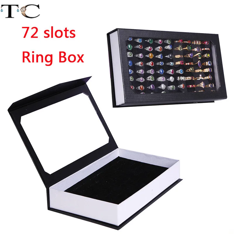 

Rings Display Tray Rectangle Jewelry Display Tray Container 72 Slots Rings Storage Case Earrings Box Ring Box Display Storage