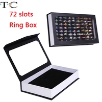 rings display tray rectangle jewelry display tray container 72 slots rings storage case earrings box ring box display storage