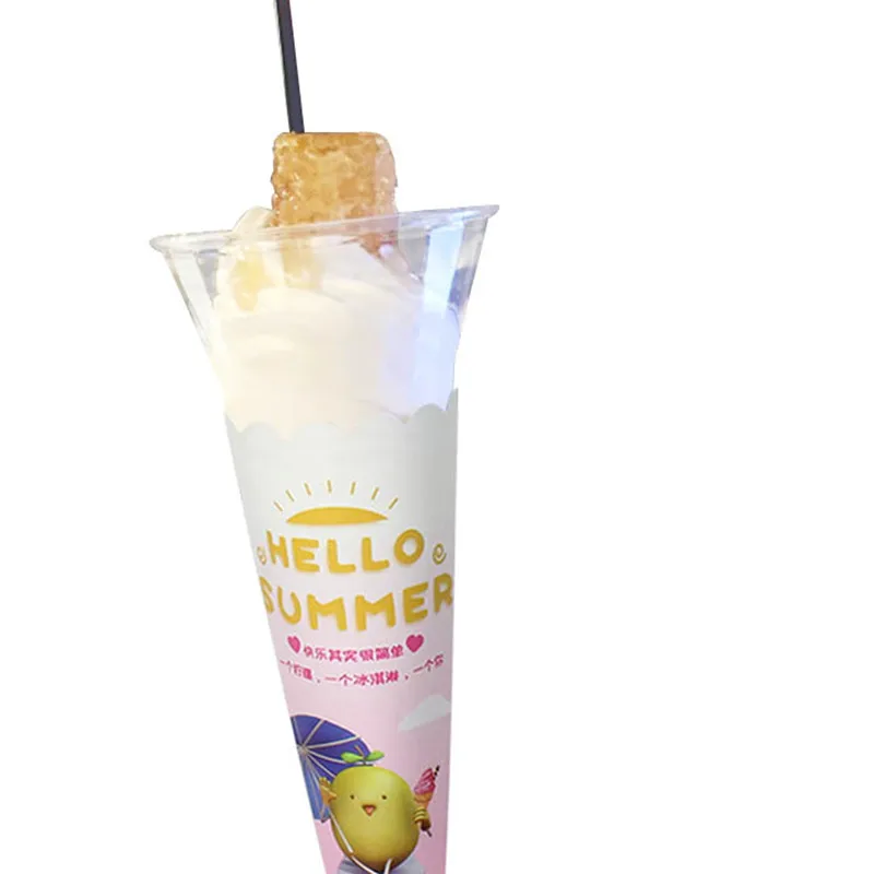 

100 шт., стаканчики для мороженого, 220 мл, 7 унций